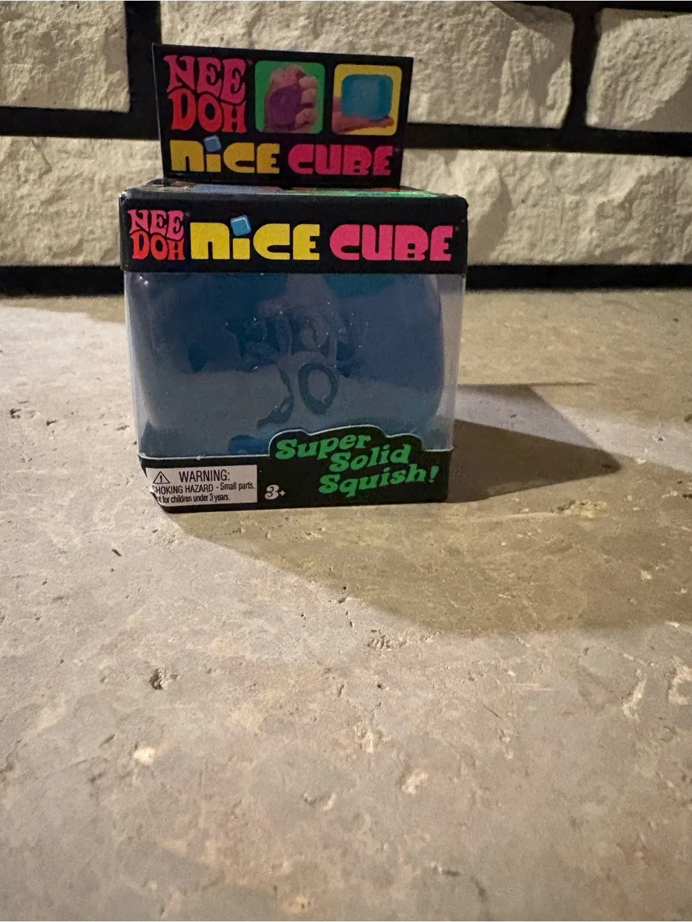 Needoh Nice Cube Stress Squish Toy - Blue